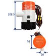 SEAFLO 750 GPH Electric Bilge Pump / Submersible Pump / 12Volt Bilge Pump. Boat Bilge Pump image #1