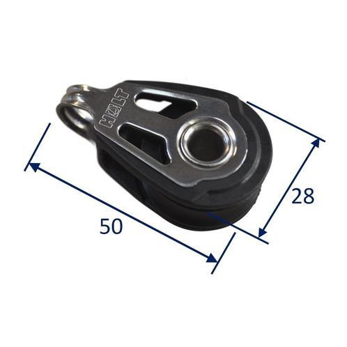 product image for Dynamic 30mm Pulley Block, single fixed. Line size 5 to 8mm