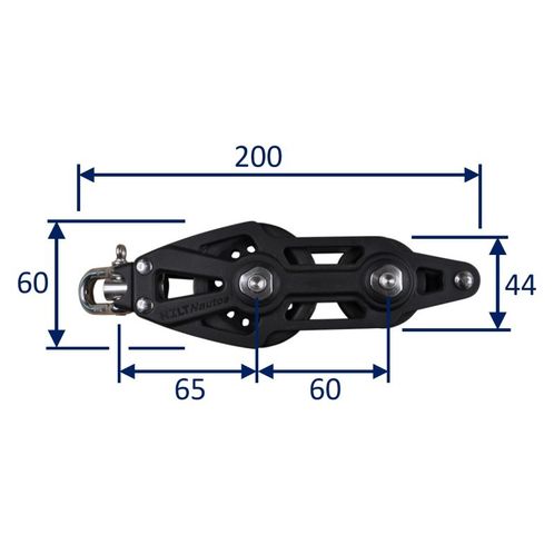 product image for Sailing Pulley Block, Holt Plain Block 60 With Violin & Swivel & Becket