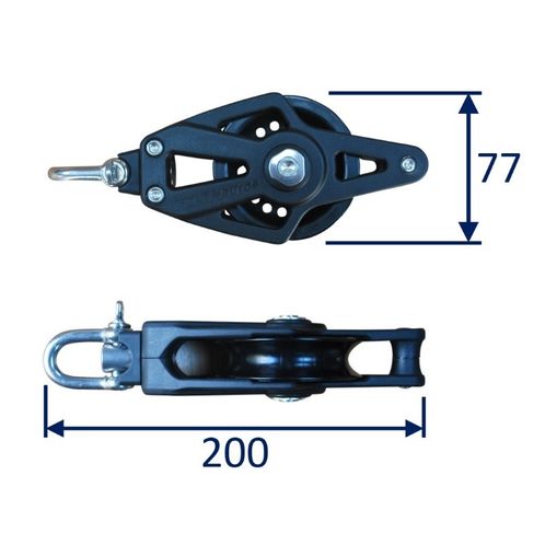 product image for Sailing Pulley Block, Holt Plain Block 80 With Becket