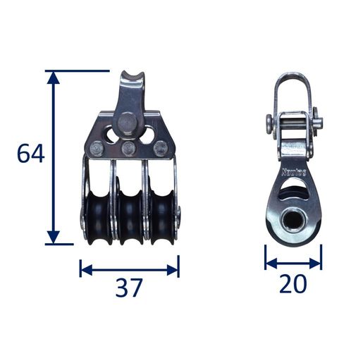 product image for Holt Triple Sailing Pulley Block, 20mm Diameter