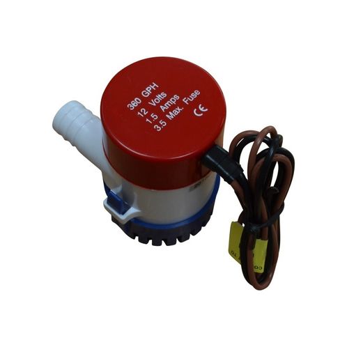 product image for 12V Bilge Pump, 350 Gallons Per Hour, Submersible.