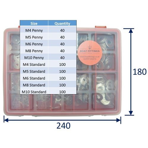 product image for Kit Box Of 316 Stainless Steel Washers