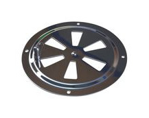 Round Stainless Steel Vent, 125mm Diameter, With Closing Action