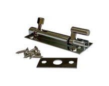 Offset Slide Latch Bolt 75mm In Chrome Plated Brass, With Screws