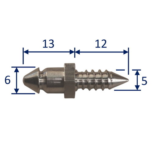 product image for Boat Canopy Pull-Up Threaded Fixing Stud, Nickel-Plated Brass (2 pack)
