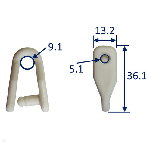 product image for Nylon Sail Shackle, Snap Close Sail Shackle, 6x36mm Height