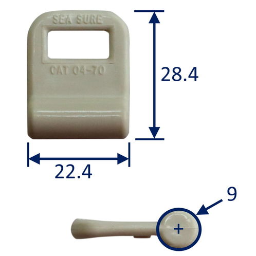 product image for Nylon Sailing Boat Mast Track Slider, Round 9mm Profile