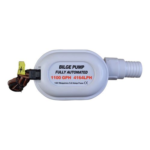 product image for Automatic Bilge Pump, 1100 Gallons Per Hour, 12V, Submersible