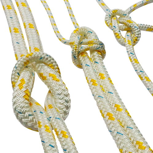 product image for Braided Polyester Sailing Rope, Foresheet, Mainsheet Rope, Yellow Fleck