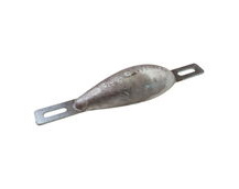 Zinc Sacrificial Anode, Water-Drop Shape, Smooth Moulded Shape For Less Drag, 1Kg