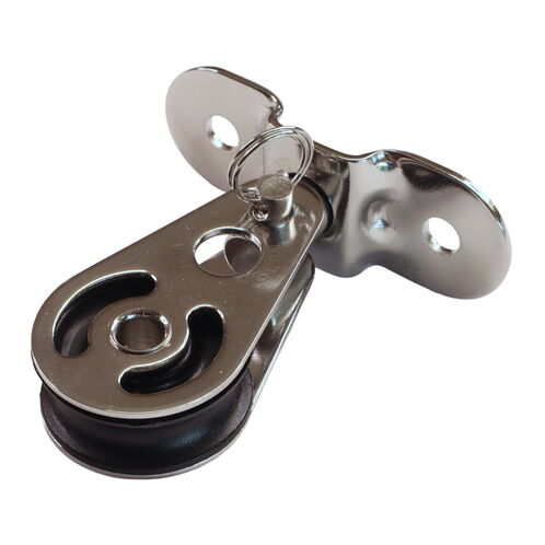 product image for Stainless Steel Small Pulley Block, With Screw Mounting Plate And Swivel