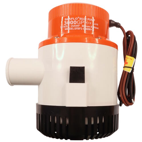 product image for SEAFLO 3000 GPH Electric Bilge Pump / Non-Automatic / Submersible Pump / 12Volt