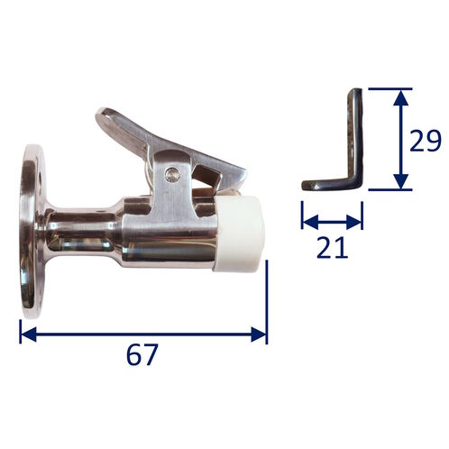 product image for Stainless Steel Door Stopper / Door Holder With Polished Finish
