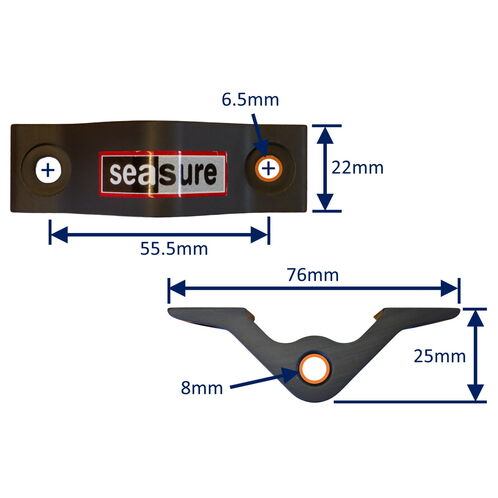 product image for Dinghy Transom Top Gudgeon For Rudder Mounting, Rudder Mounting Bracket